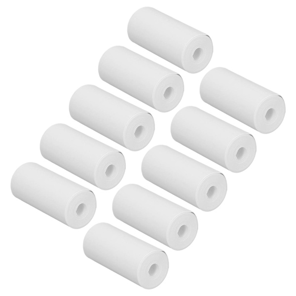 10 stk. Utskrivbare Papirruller Hvite Utskrivbare Termosensitive Tykke Papir Termisk Papirruller for Liten Skriver