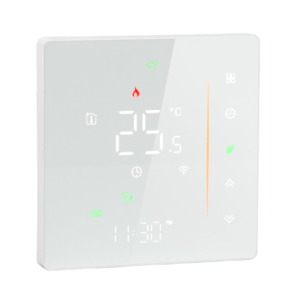 Vattenuppvärmning Termostat LCD Touch WIFI Röststyrning Termostat Timing Programmering med inbyggd sensor 95‑240V