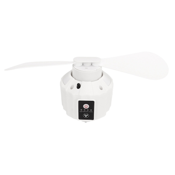 Telt Loftventilator Udendørs Bærbar Dobbeltbladet Ventilator Camping USB Lys Elektrisk Ventilator Hvid 5200mAh