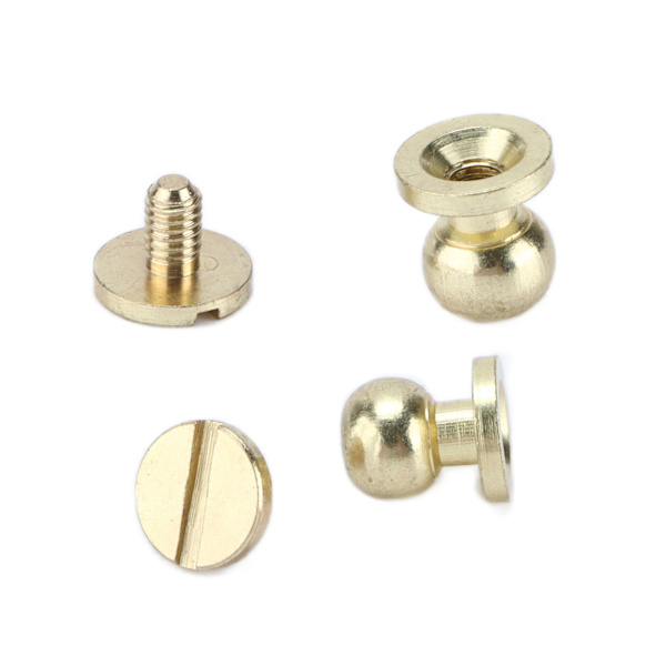 20-set mässingnitar Nötningsbeständighet Imitation av guld Bagagetillbehör för hantverksentusiaster 7x6 mm