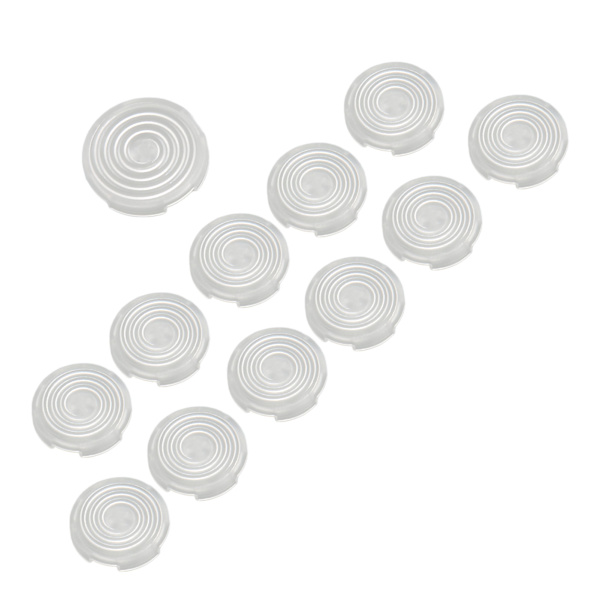 12st arkadknappsskydd 20,2 mm 25,3 mm mekaniskt tryckknappsskydd för Kailh för Cherry för Akko för Glorious Switchar Vit