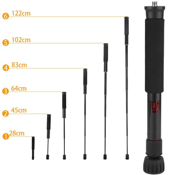 Justerbar Monopod Selfie Stick til spejlreflekskamera