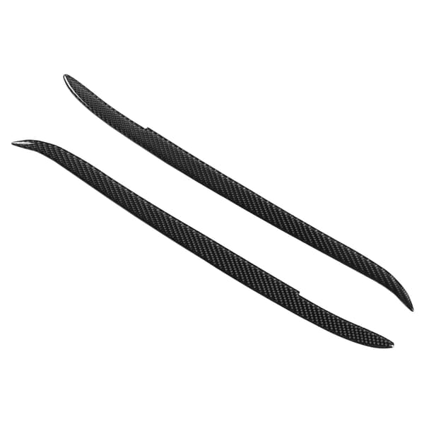 Par kolfiber-strålkastare ögonbryn ögonlock trim exteriör dekoration passar för E39 1997-2003