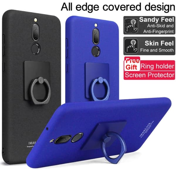 Kompatibel med Huawei Mate 10 Lite - IMAK Ring Cover - Blå Blue Blå
