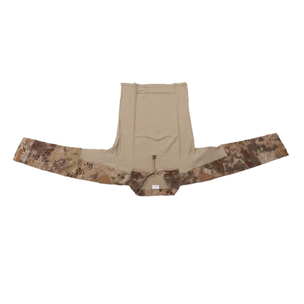 Combat-paita pitkähihainen vetoketjullinen unisex puuvilla polyesteri hengittävä kyynärpääsuojilla olkapäätaskuilla taisteluvaatteet cosplaylle ruskea python-printti XL