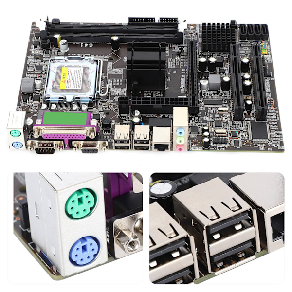 Moderkort LGA 771 DDR3 G41 Chip Dual Channel Desktop Computer Moderkort Tilbehør