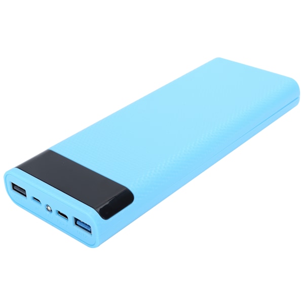 Snabbladdningsversion 8x18650 Power Bank-fodral USB DIY-kit Skal Batterihållare Laddningsbox Blå