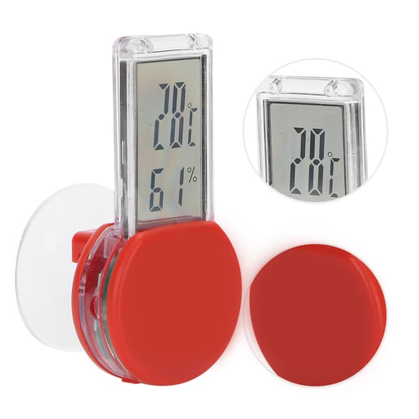 Krybdyr Terrarium Termometer Hygrometer Digital Display Kæledyrstank Temperaturmåler Rød