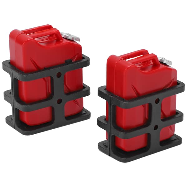 1 par RC bil simuleret brændstoftankbeslag Mini oliedunk til 1/8 1/10 RC Crawler bil dekorationstilbehør rød