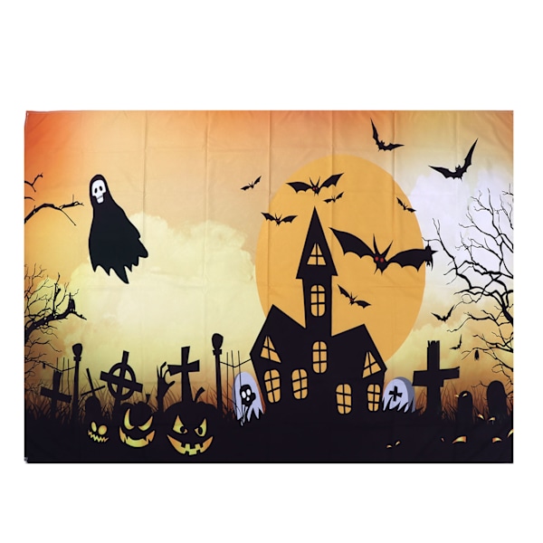 Halloween Baggrunde Gysende Kirkegård Gobelin Væghængning til Hjemmet Vægdækning Halloween Scene 230x180cm / 90.6x70.9in