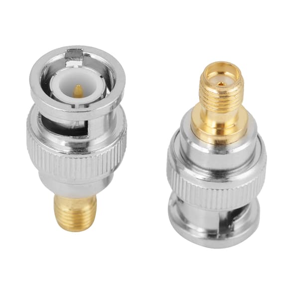 2 stk. BNC han til SMA hun type RF-stik koaksialadapter testkonverter