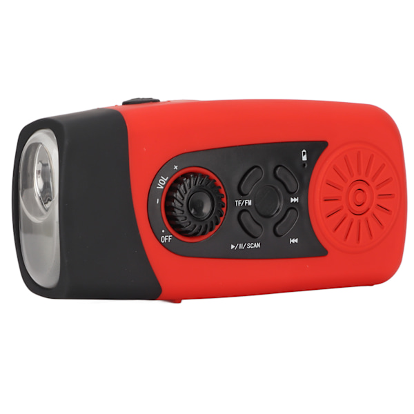 Nödradio med handvev, portabel solcellsdriven radio med ficklampa för utomhuscamping, nödsituationer, europeisk modell