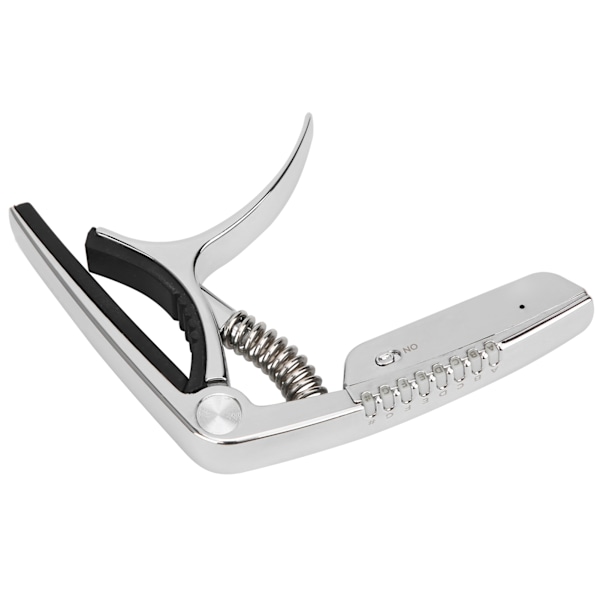 Gitarr Capo Tuner 2 i 1 zinklegering Inbyggt uppladdningsbart batteri RGB LED Display GT-100 (svart)