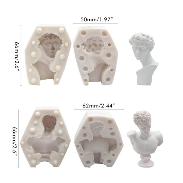 3D-lysform til støbning DIY-lysform Silikonkageform til hjemmet Festgave