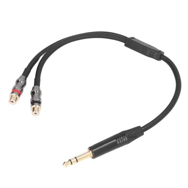 Dobbel RCA til 6,35 mm kabel 1/4 tommers hann stereo til 2RCA hunn Y splitteradapter for Studio Live Performance 1,0 fot