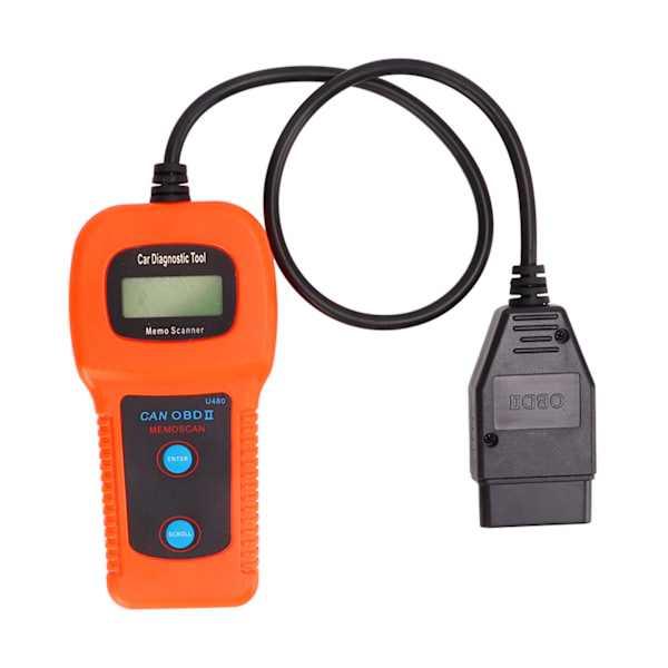 U480 bil OBD2 diagnostisk skanner LCD-skärm 10‑12V DC Universal Engine Code Reader Tool