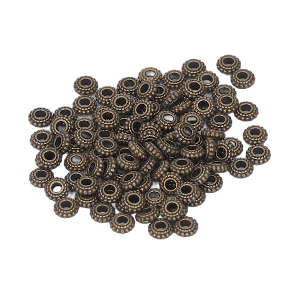 100 st Antika brons distanspärlor 3 mm håldiameter DIY Hantverk zinklegering distanspärlor för hängen Smycken