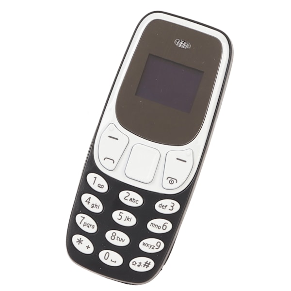 Verdens Mindste Telefon Håndfri Bluetooth Dialer Dobbelt SIM-kort Ulåst GSM 2 i 1 Mini Mobiltelefon Sort
