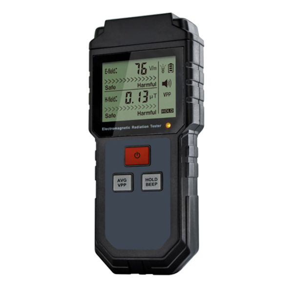 Elektromagnetisk feltstrålingsdetektor Bærbar håndholdt EMF-monitor med HD LCD-skærm