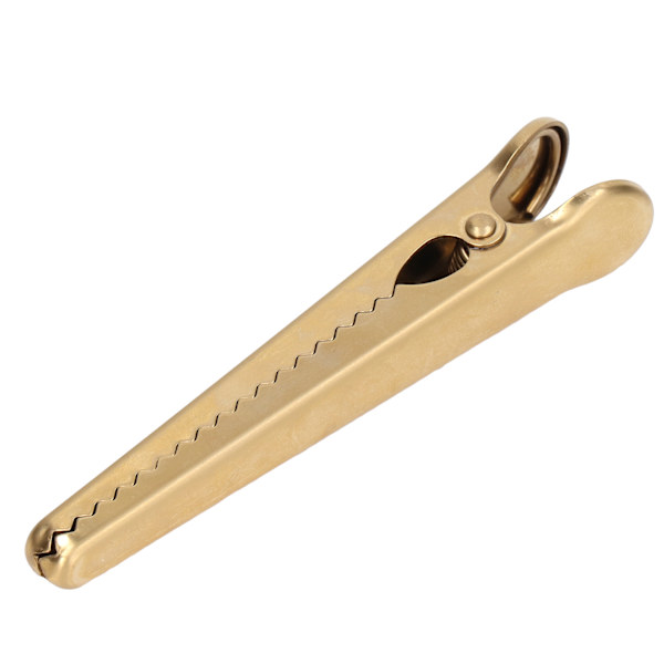 Tätningsklämma Längd 11,6 cm Bekvämt handtag Robust design Invändig tanddesign Köksverktyg Gyllene