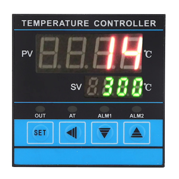 Intelligent kontroll Temperaturregulator Digital PID RELAYSSR Utgång 0-400℃ AC220V