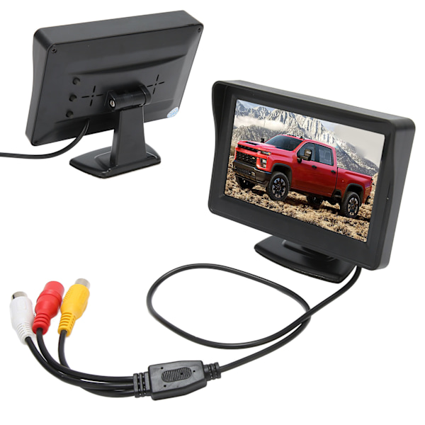 4,3-tums LCD-backup-skärm DC 12V vridbar bakifrån Back-up-skärm för billastbil RV minivan
