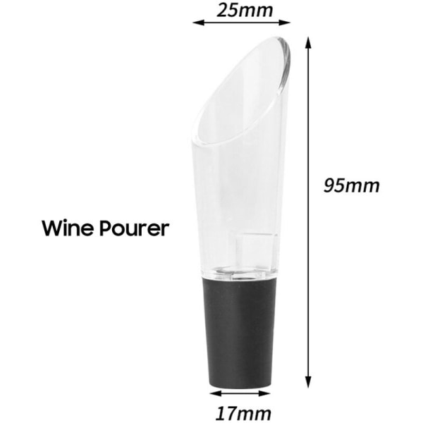 4 i 1 manuell vinåpnersett inneholder papirkutter, vinheller, vakuumkorketrekker, vinflaskekorketrekker, husfestkorketrekker, modell: svart