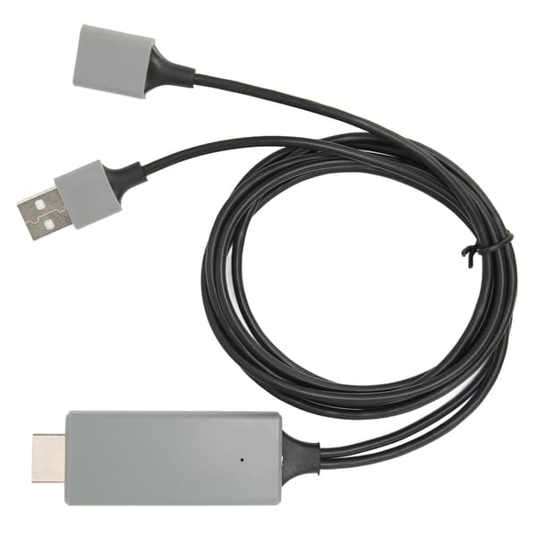 HDTV-kabeladapter 1080P HD Multimedia Interface-kabeladapter kompatibel med iPhone TV-skærmprojektor sort