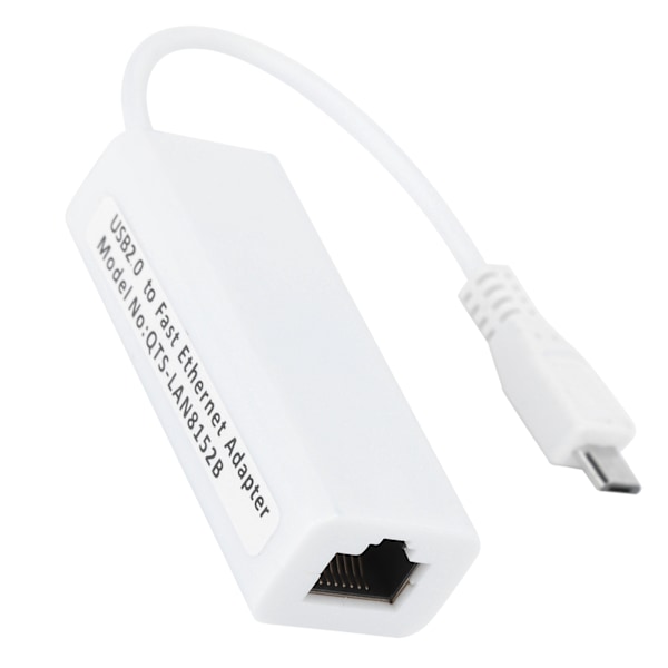 Nettverkskort-adapter Micro USB til RJ45 Ethernet-port for Raspberry Pi Zero 1.3/W hovedkort