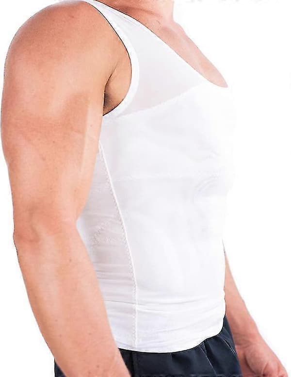 Herr bröstkompressionströja för att dölja gynekomasti Moobs balck XL
