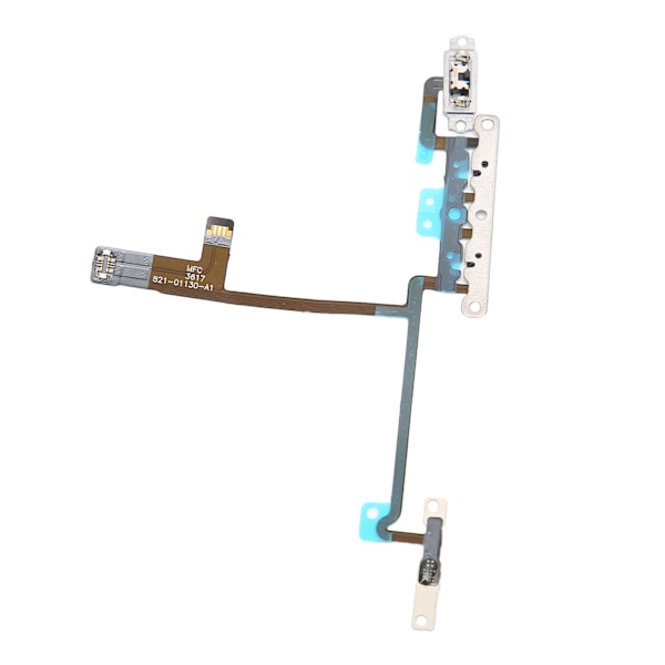 Strømknapp, volumknapp, lydløs bryter Flexkabelfeste, lynkontakt, metall PCB-utskifting for iPhone X mobiltelefon