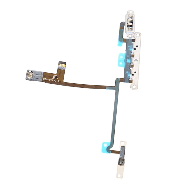 Strömvolym Tyst omkopplare-knapp Blixtljus Flexkabelfäste Byte av metall PCB för IPhone X-mobiltelefon