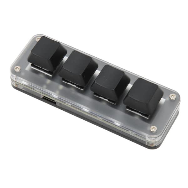 4 Fuldt Programmerbare Taster Mini Type C Kablet Enhånds Mekanisk Tastatur til Windows