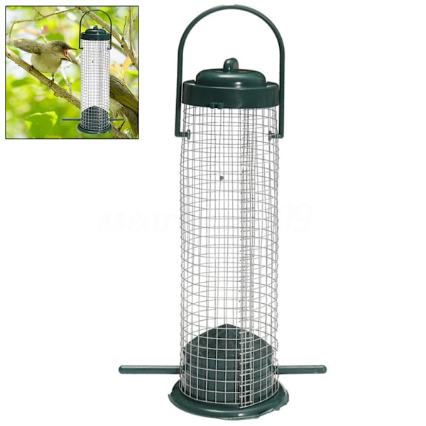 Muovista valmistettu lintulauta Wire Grids Bird Wild Outdoor Garden Riippuva Syöttölaite