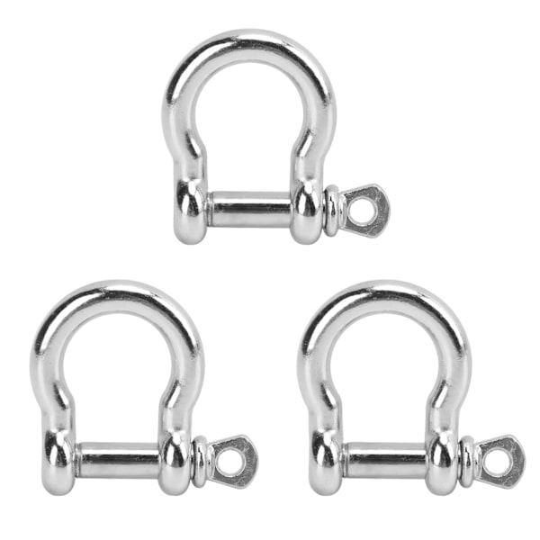 3 stk Skruvstift Ankarbygel Bågeform Load Shackle for Paracord Overlevelsesarmbånd