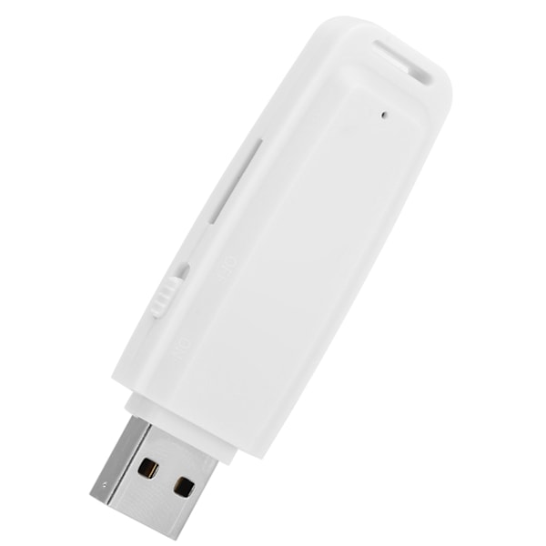 SK001 Mini Digital Röstinspelare UDisk TF Flash-kort USB2.0 Inspelningspenna för Windows Xp Vista7/8 (Vit)