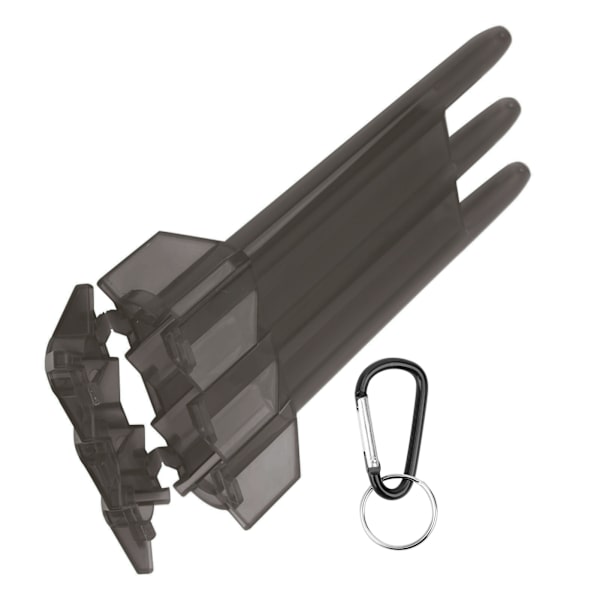 Universal Portabel Dart Box ABS-fodral 3-hylsa Förvaring W/Aluminium Legering Hang Spänne Svart