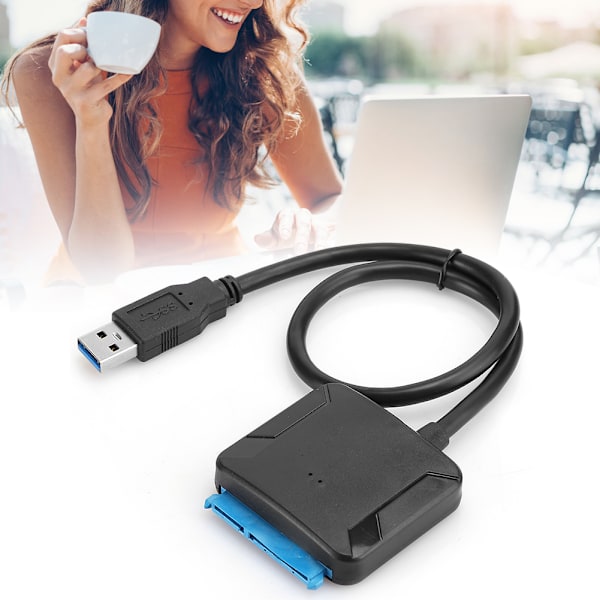 SATA till USB 3.0-kabel 2,5/3,5 tum Square HDD SSD-hårddiskkonverterare linjeadapter
