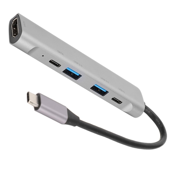 5-i-1 Typ C till HDMI Hub 4K x 2K 30Hz TV-projektor Videoadapter USB 3.0 2.0 dockningsstation