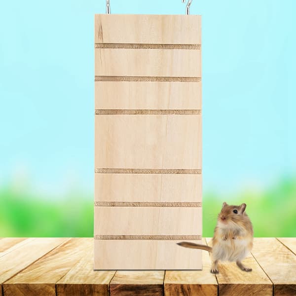 Kæledyr Træstige Hamster Fugl Stand Platform Legetøj Hvilebræt Siddepinde Bur