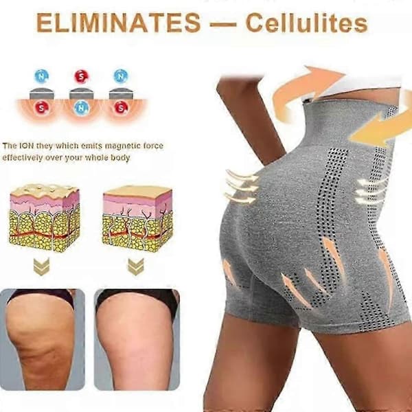 Mikrovibrationsmassagemodul Ice Silk lonfiber Reparerende formende shorts sort Black S