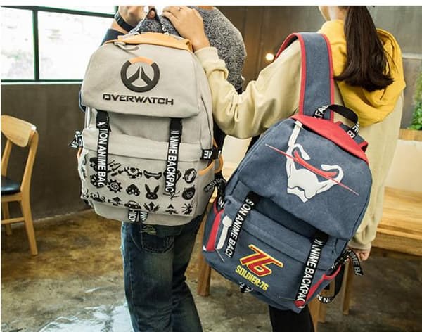 Overwatch Ryggsäck Skolväska Model grå gray