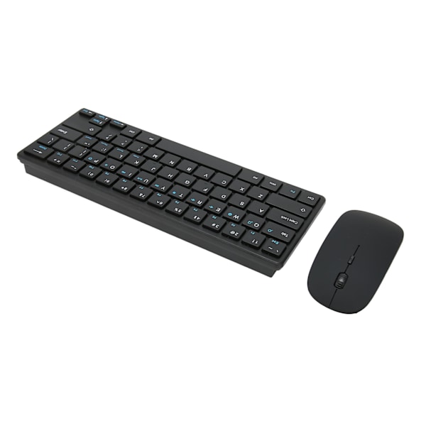 2.4G Trådlöst Tangentbord & Mus-Set Ergonomiskt 64-Tangs Tangentbord 3 DPI Justerbar USB-Mus för Datorer & Surfplattor
