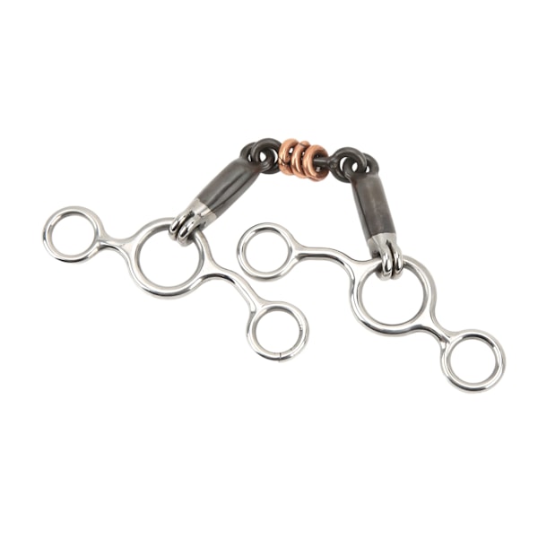 Heste Gag Ring Snaffle Rustfrit Stål Messing 145 mm Munstik Hestetræningsudstyr