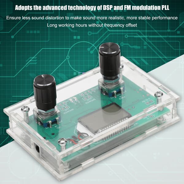 Grønn DSP & PLL Digital Stereo Frekvensmodulasjon FM Radio Mottakermodul 3.0-5.0V 500mW