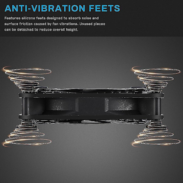 Stille og lydløs USB 5V 120mm Router-vifte med skruer og beskyttelsesnett