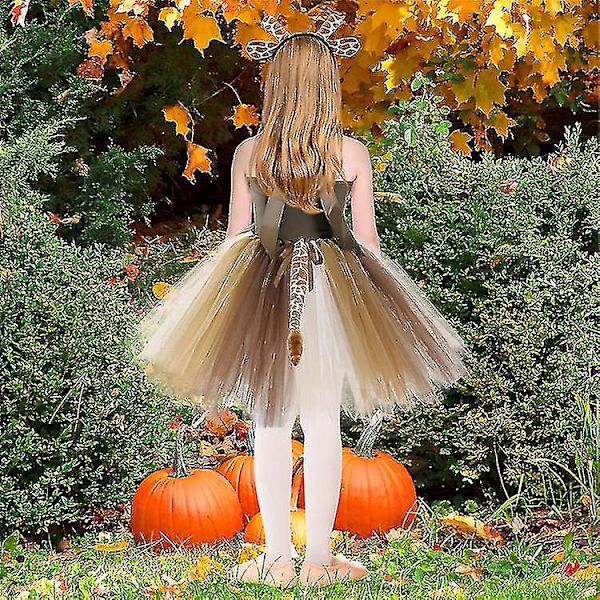 Tyylikäs Giraffi Prinsessamekko Tytöille Syntymäpäiväjuhliin Halloweeniin Karnevaaliasuun 6T