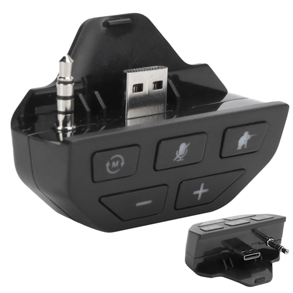 Hodetelefonadapter Kontroller Lydadapter Hodetelefonkonverterer for Xbox One Trådløs Gamepad Svart