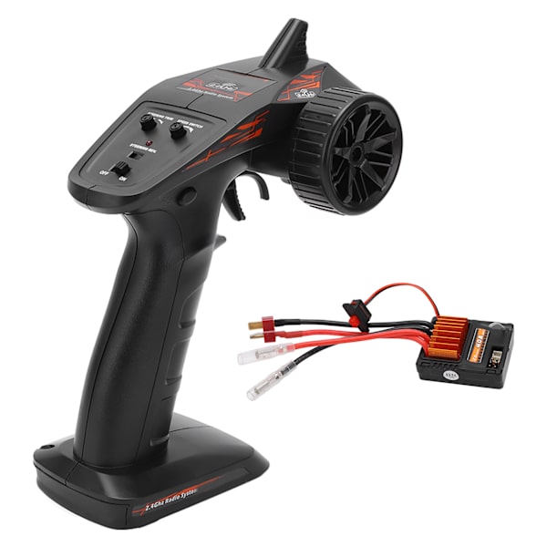 Svart 2.4G fjärrkontroll radiosändare mottagare för ZD Racing DBX 10 7592 1/10 RC bil
