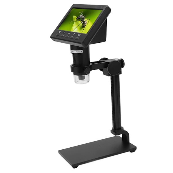 4,3-tums LCD digitalmikroskop High Definition 1000X USB-videomikroskop för telefonreparation EU-kontakt